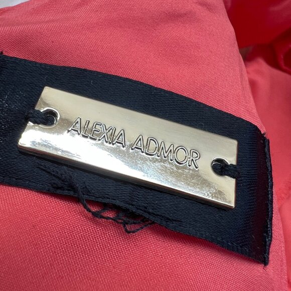 Alexia Admor Reese Floral Lace Halter Dress Coral Pink Orange Size XS - Picture 10 of 13